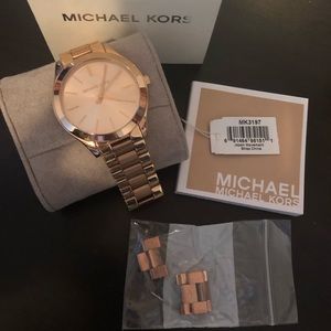 Rose Gold Michael Kors Slim Runaway Watch